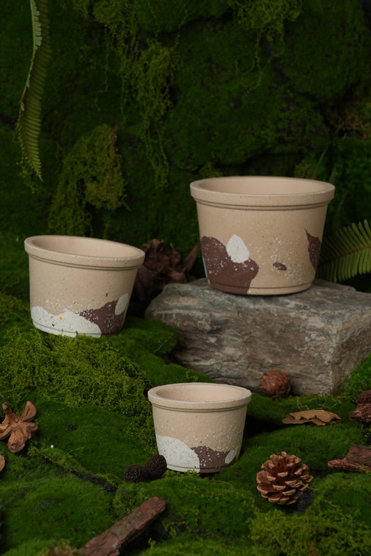 Handcrafted Recycled Porcelain Flower Pot – Featuring Nerikomi Craftsmanship