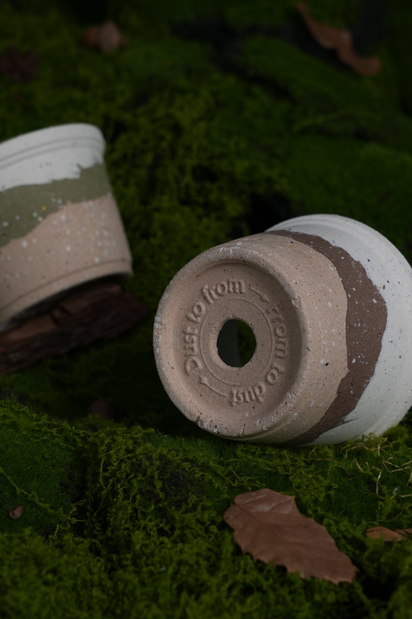 Handmade Ceramic Planter with Nerikomi Texture
