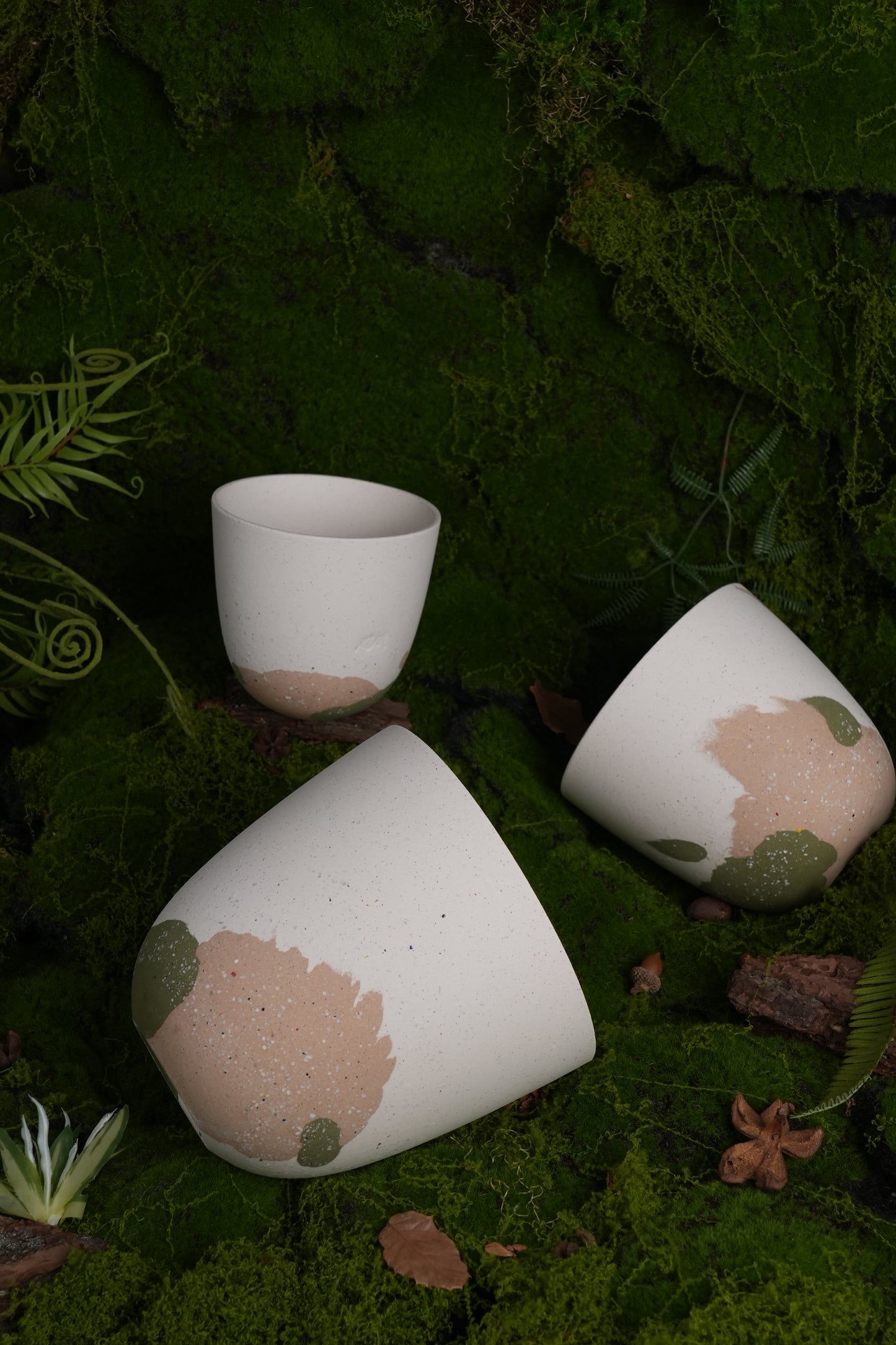 Handmade Ceramic Planter – Rustic Nerikomi Clay Design