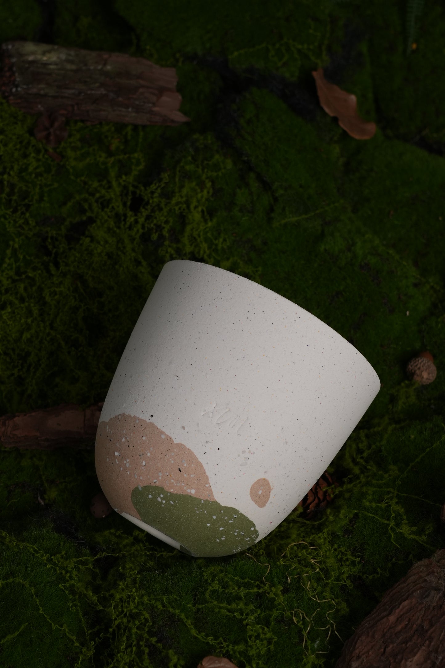 Handmade Ceramic Planter – Rustic Nerikomi Clay Design