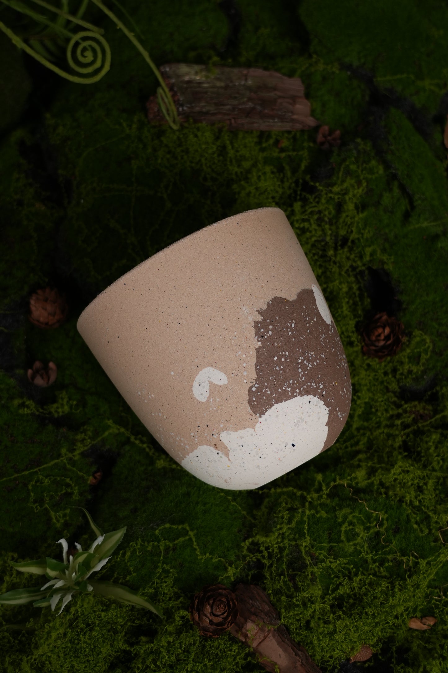 Natural Earth-Tone Handmade Planter – Rustic Clay Flower Pot